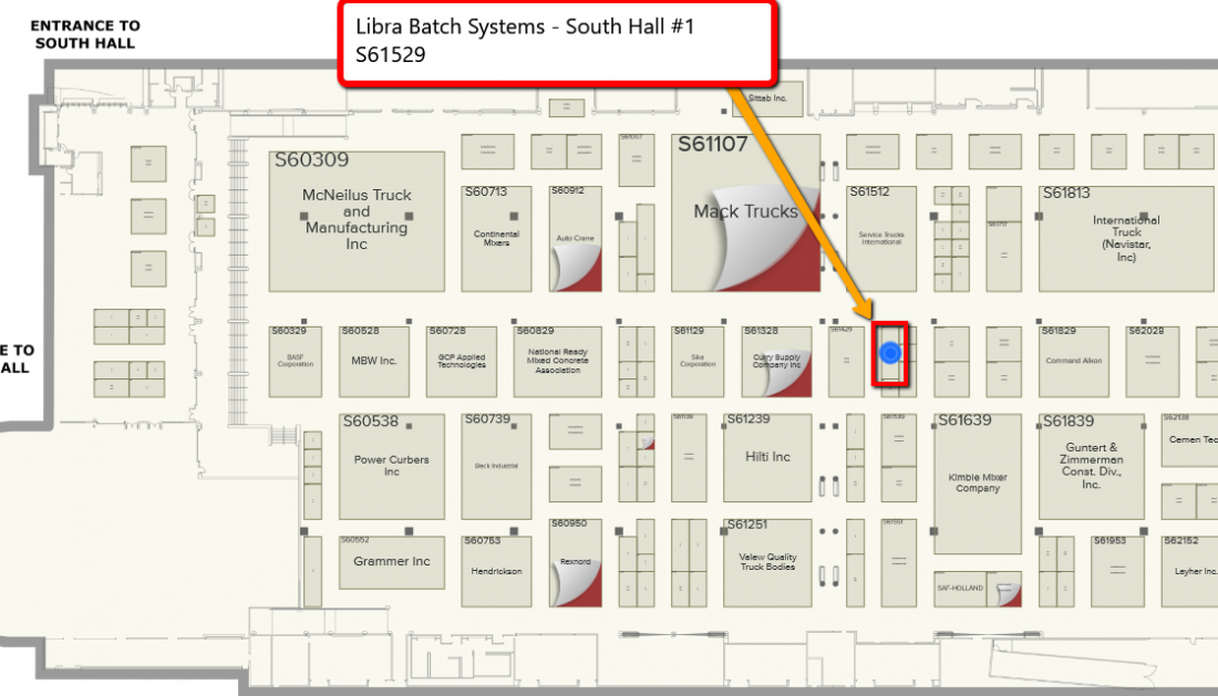 CONEXPO-CON/AGG South Hall #1 map