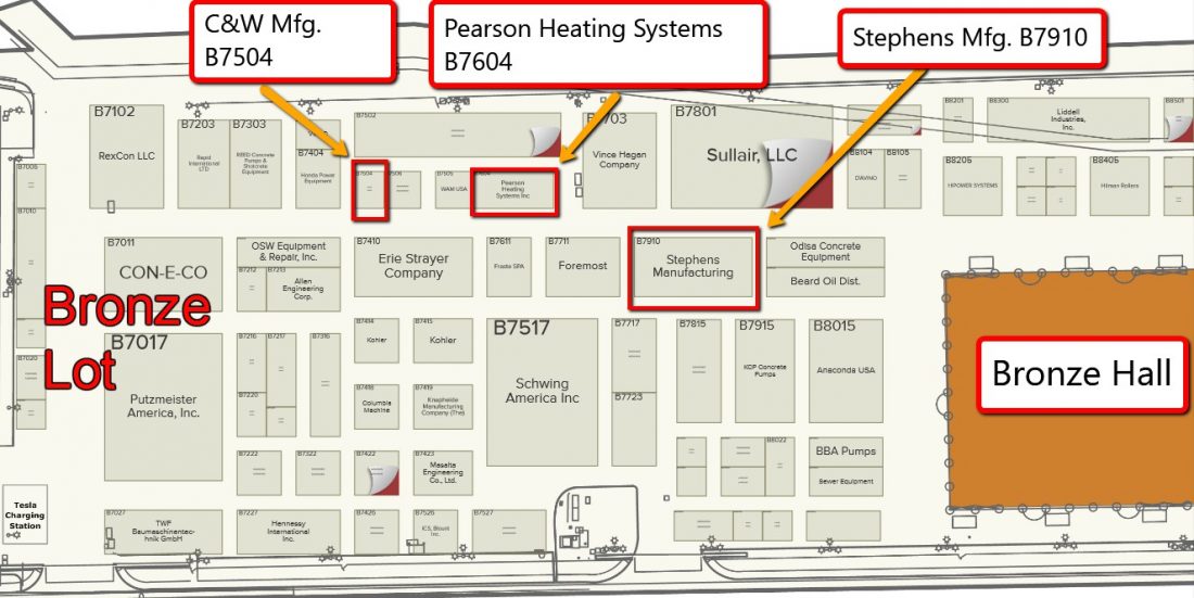 CONEXPO-CON/AGG floor map Bronze Lot